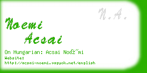 noemi acsai business card